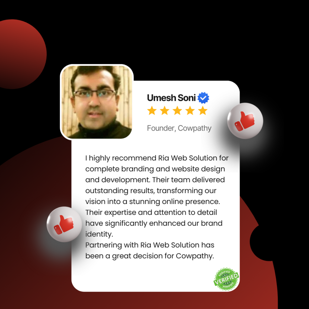 Ria web solution umesh soni